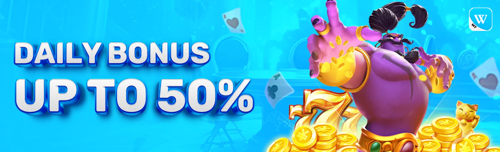 Winbox Daily 50 percent Top Up Bonus promotion