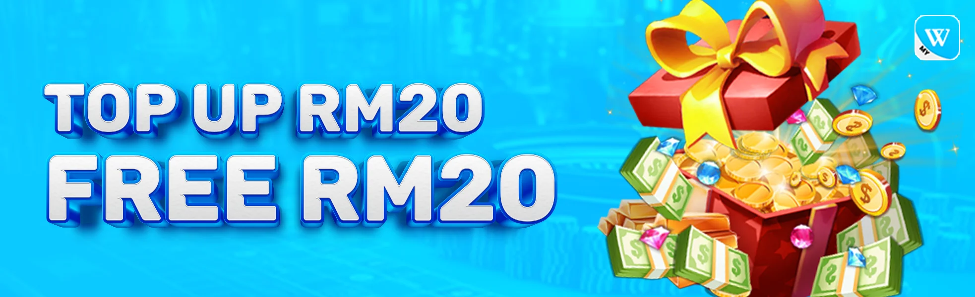 Winbox Top Up RM20 Free RM20 promotion