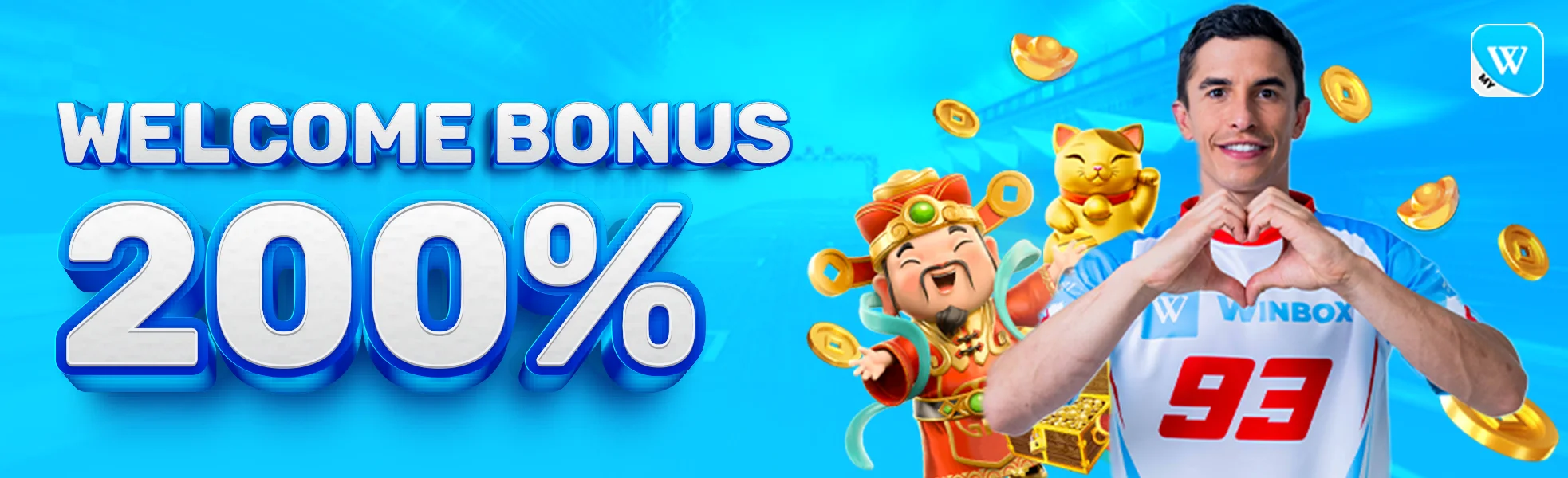 Winbox Welcome Bonus promotion offering 200 percent bonus