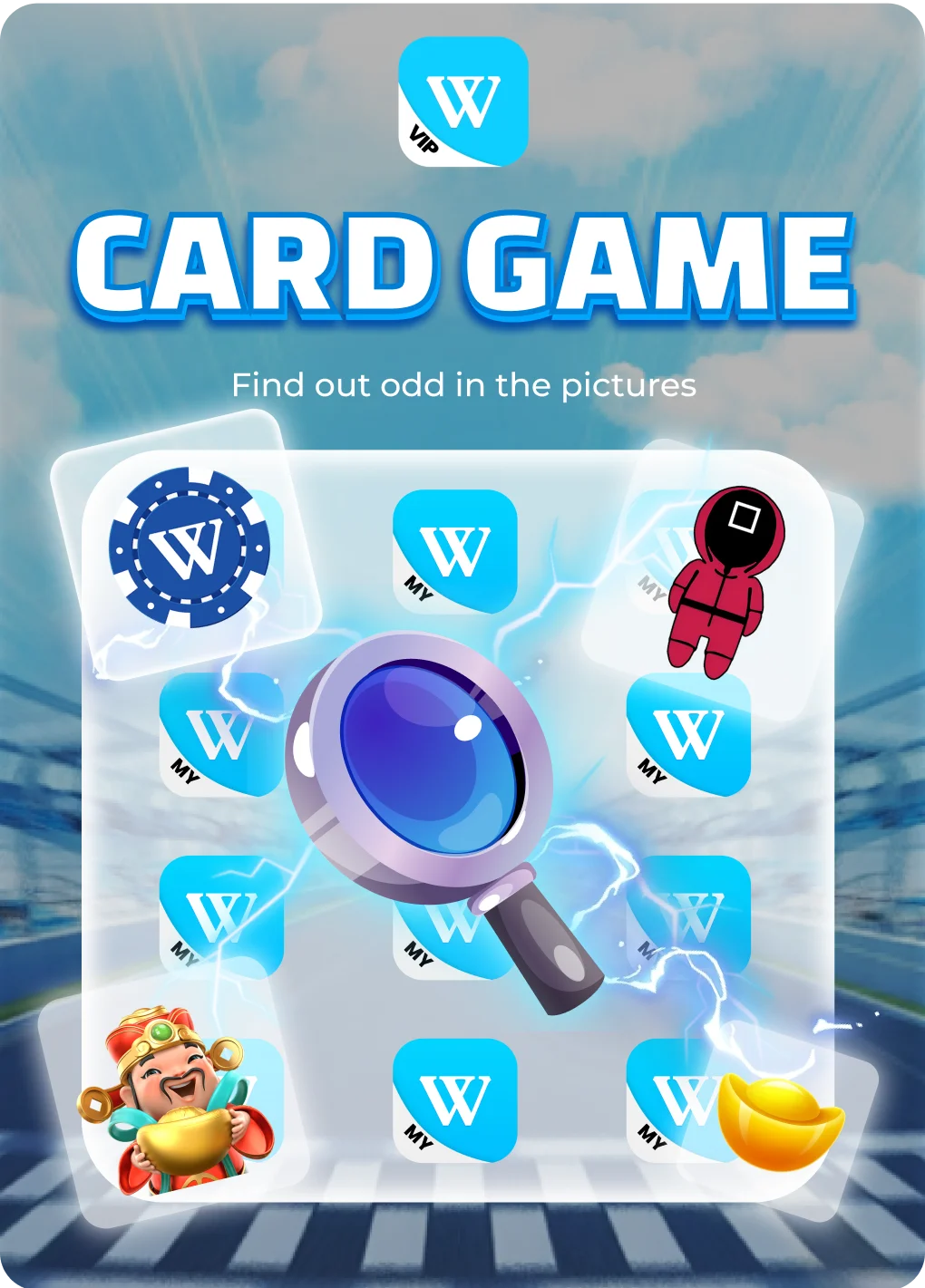 Winbox VIP Card Game mini game where members identify matching cards to earn loyalty rewards