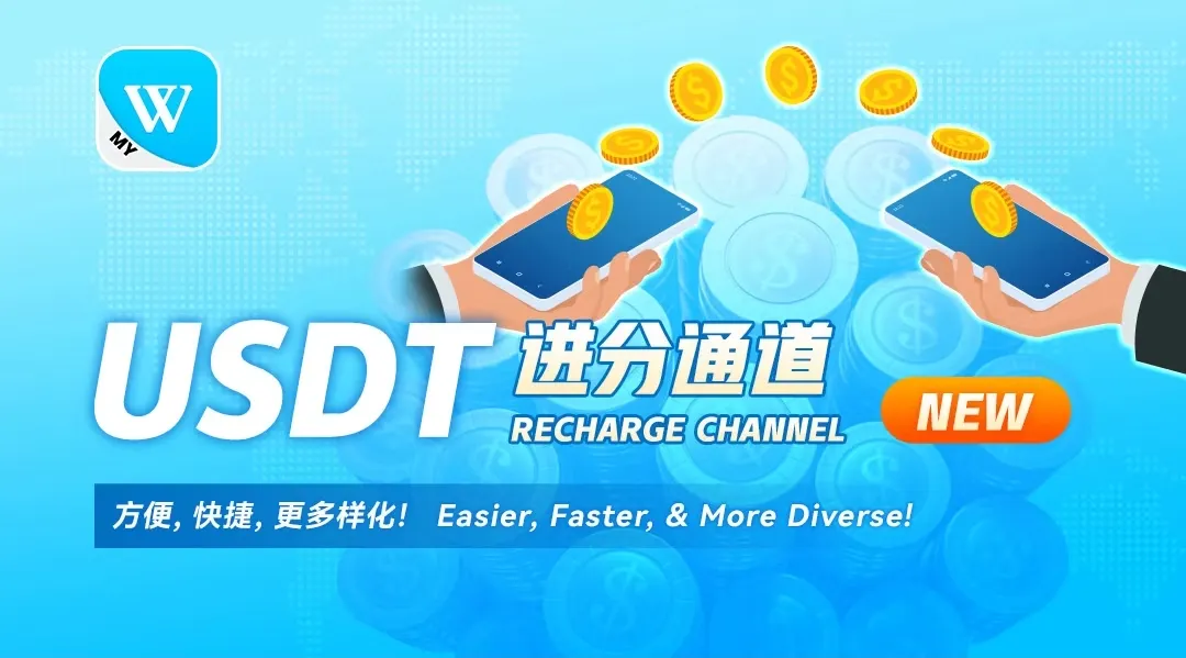 Winbox USDT Deposit Tutorial banner showing USDT recharge channel