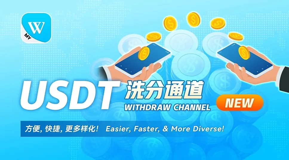 Winbox USDT Withdrawal Tutorial banner showing USDT withdrawal channel