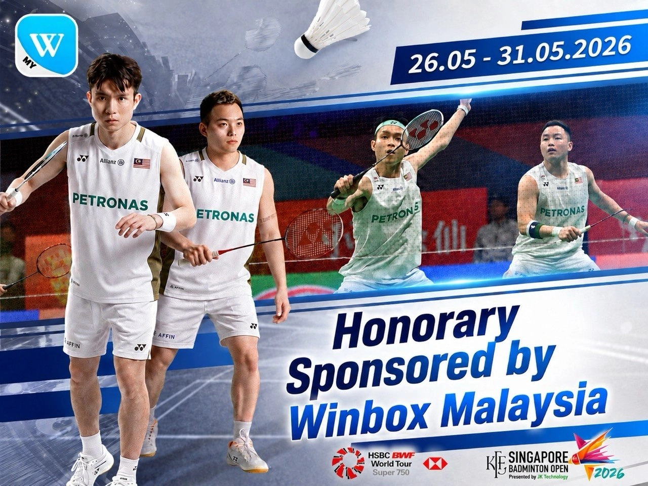 Winbox Malaysia sponsorship of KFF Singapore Badminton Open 2026