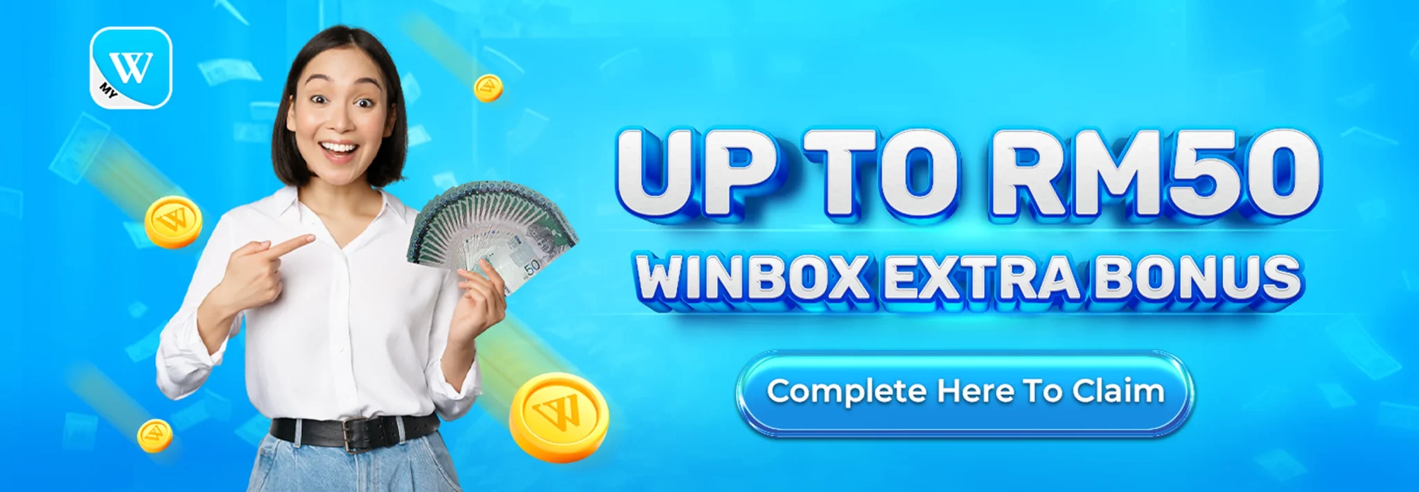 Winbox Extra Bonus up to RM50 promotion